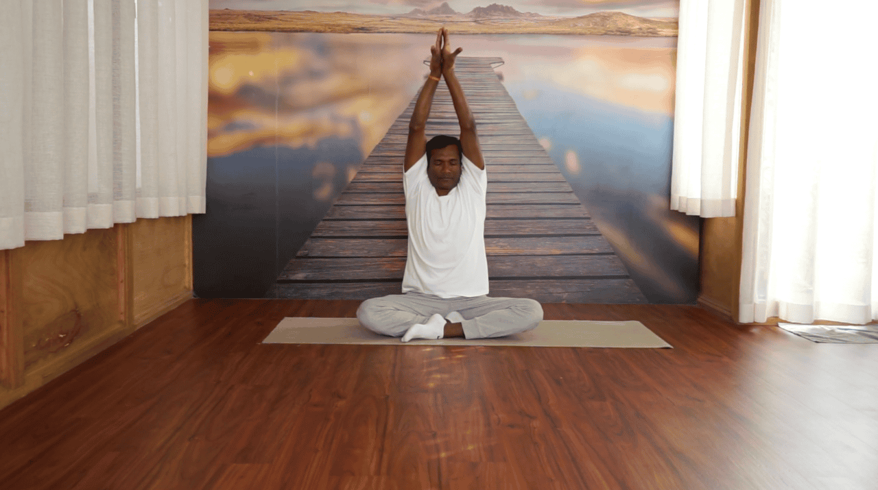 Yoga Self Practice Instruction Meditation Pose Anjali Mudra Tranquil Setting - integrative healthcare treatment at Healers Clinic Dubai